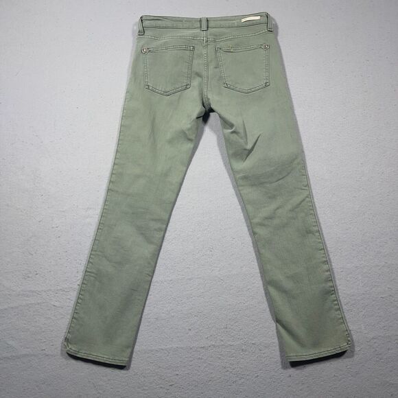 Anthro Pilcro and the Letter‎ Press Size 26 Denim Pants Ankle Straight Leg Green - Picture 10 of 11